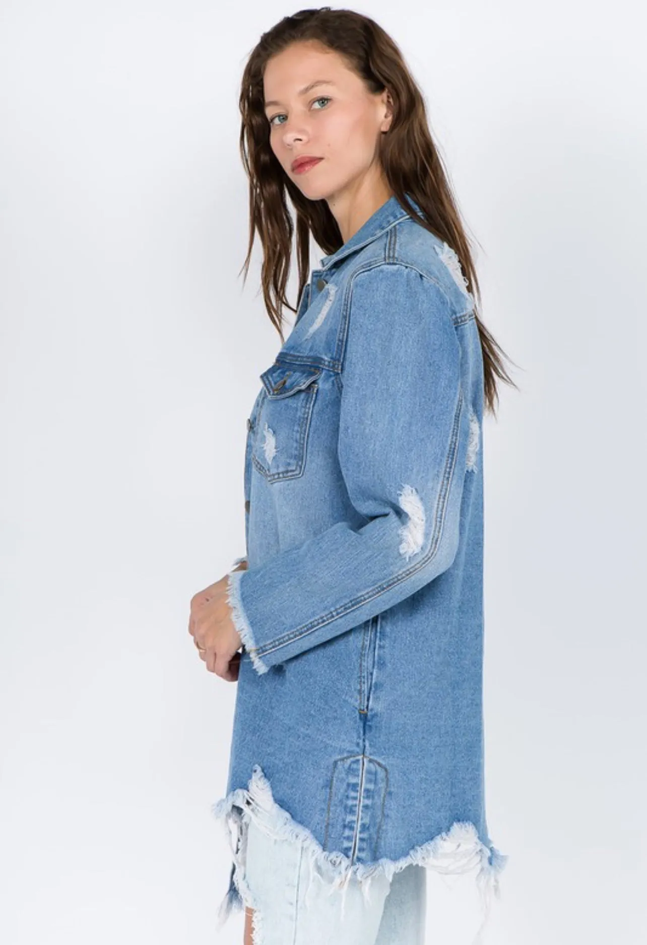 3 Colors Oaklee Denim Shirt Jacket