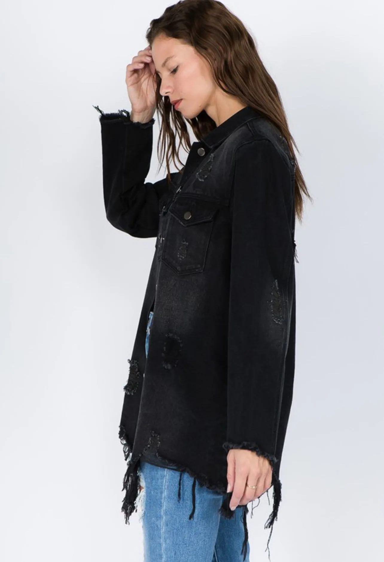 3 Colors Oaklee Denim Shirt Jacket