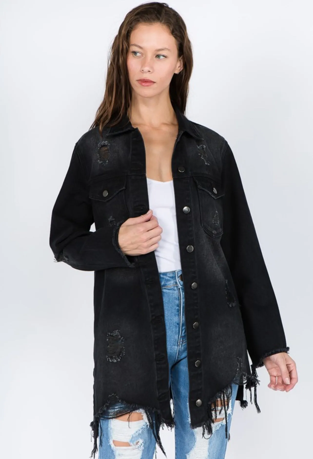 3 Colors Oaklee Denim Shirt Jacket