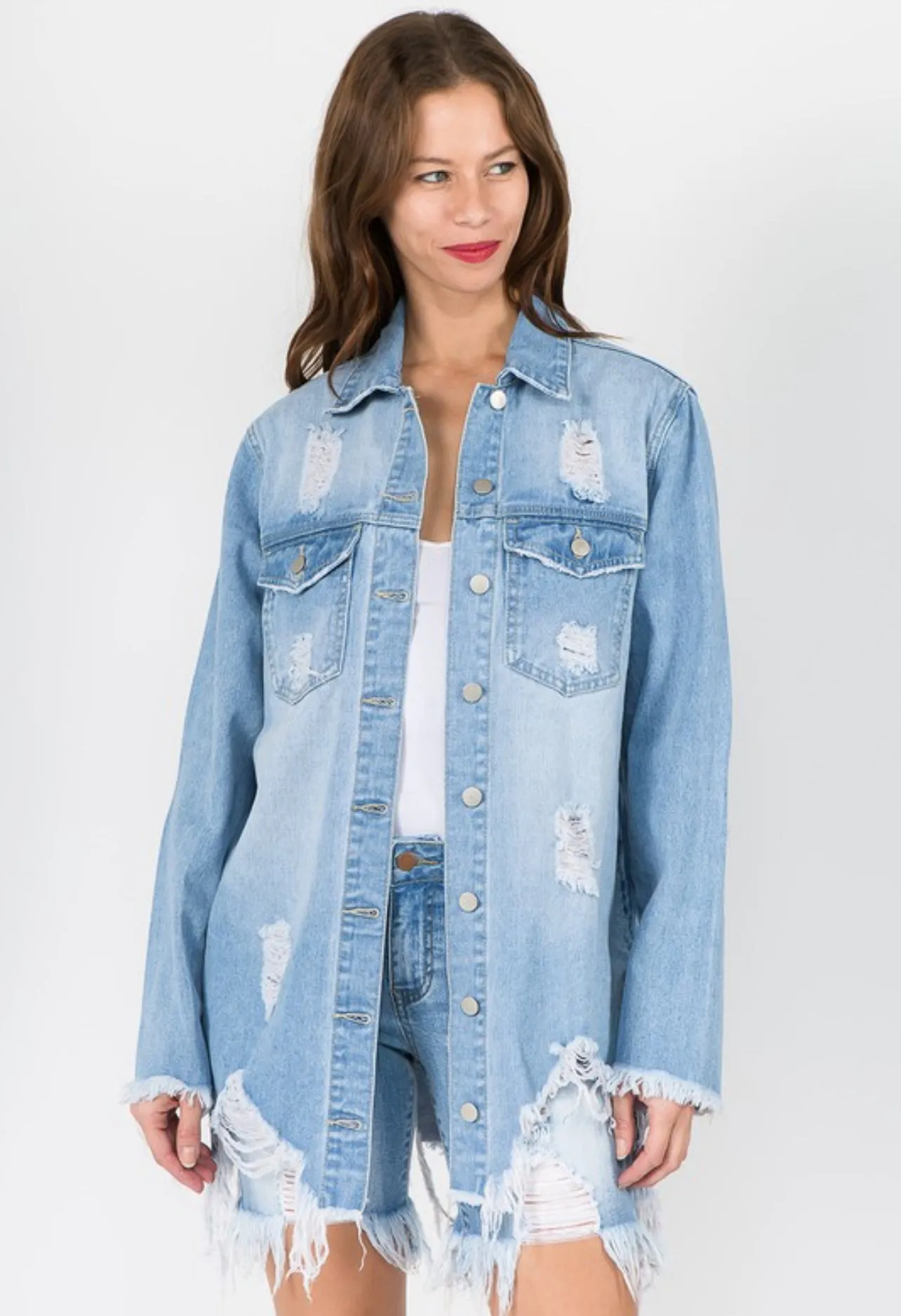 3 Colors Oaklee Denim Shirt Jacket