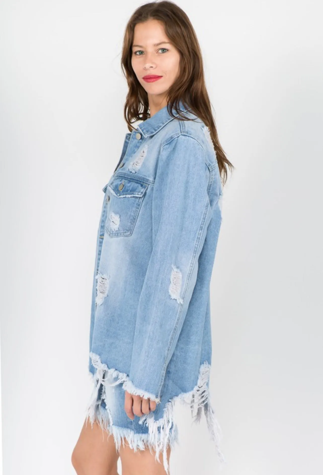 3 Colors Oaklee Denim Shirt Jacket