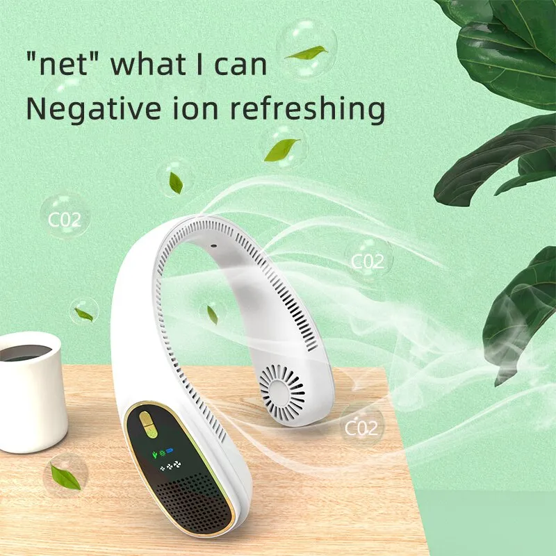 Bladeless Neck Hanging Fan | USB Charging | Multi Range Wind Speed Adjustable | Portable Outdoor Small Fan