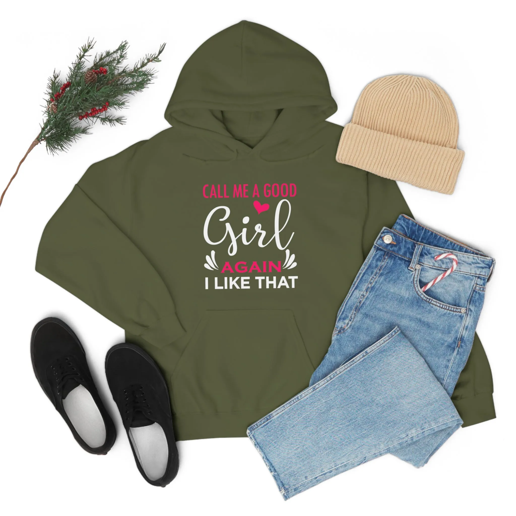 Call Me A Good Girl Again I Like That Unisex Heavy Blend™ Hooded Sweatshirt
