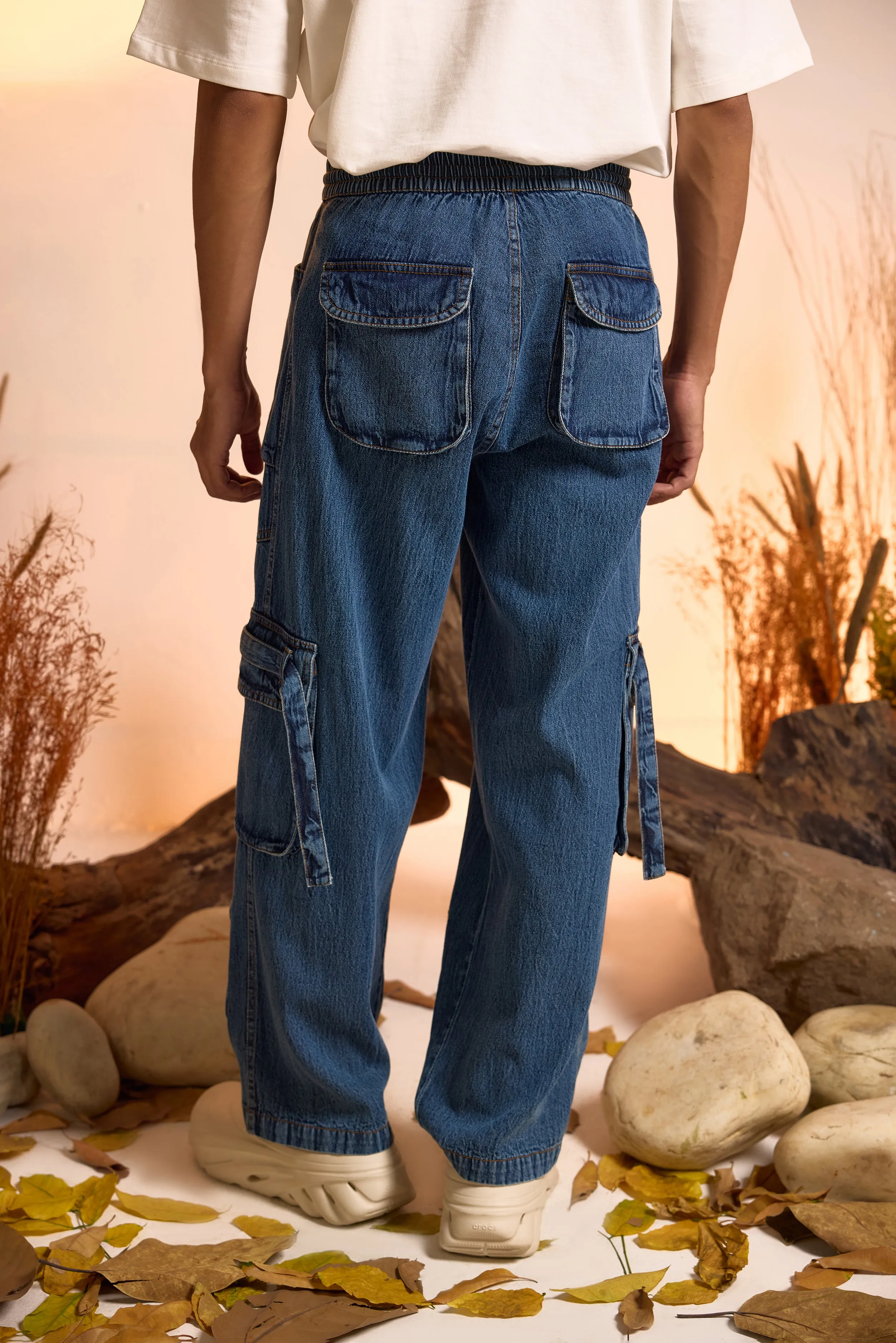 Drifter Denim Oversized Hoodie & Jeans Set-Men