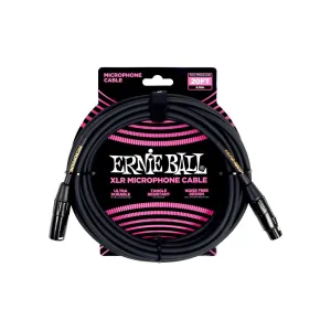 Ernie Ball 20ft XLR Microphone Cable in Black