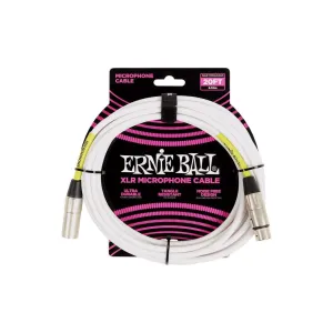 Ernie Ball 20ft XLR Microphone Cable in White
