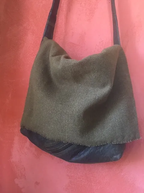 Geli's army blanket trek bag