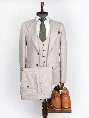 Glow Crème Linen Suit