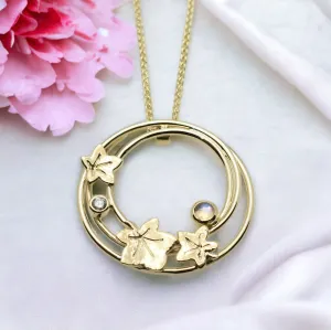 Gold Diamond & Moonstone Winter Frost Medium Necklet