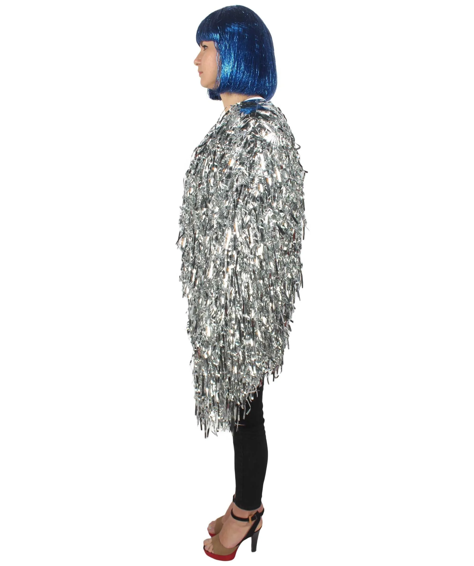 HPO Unisex Festival Carnival Thick Tinsel Jacket with Loose Fit