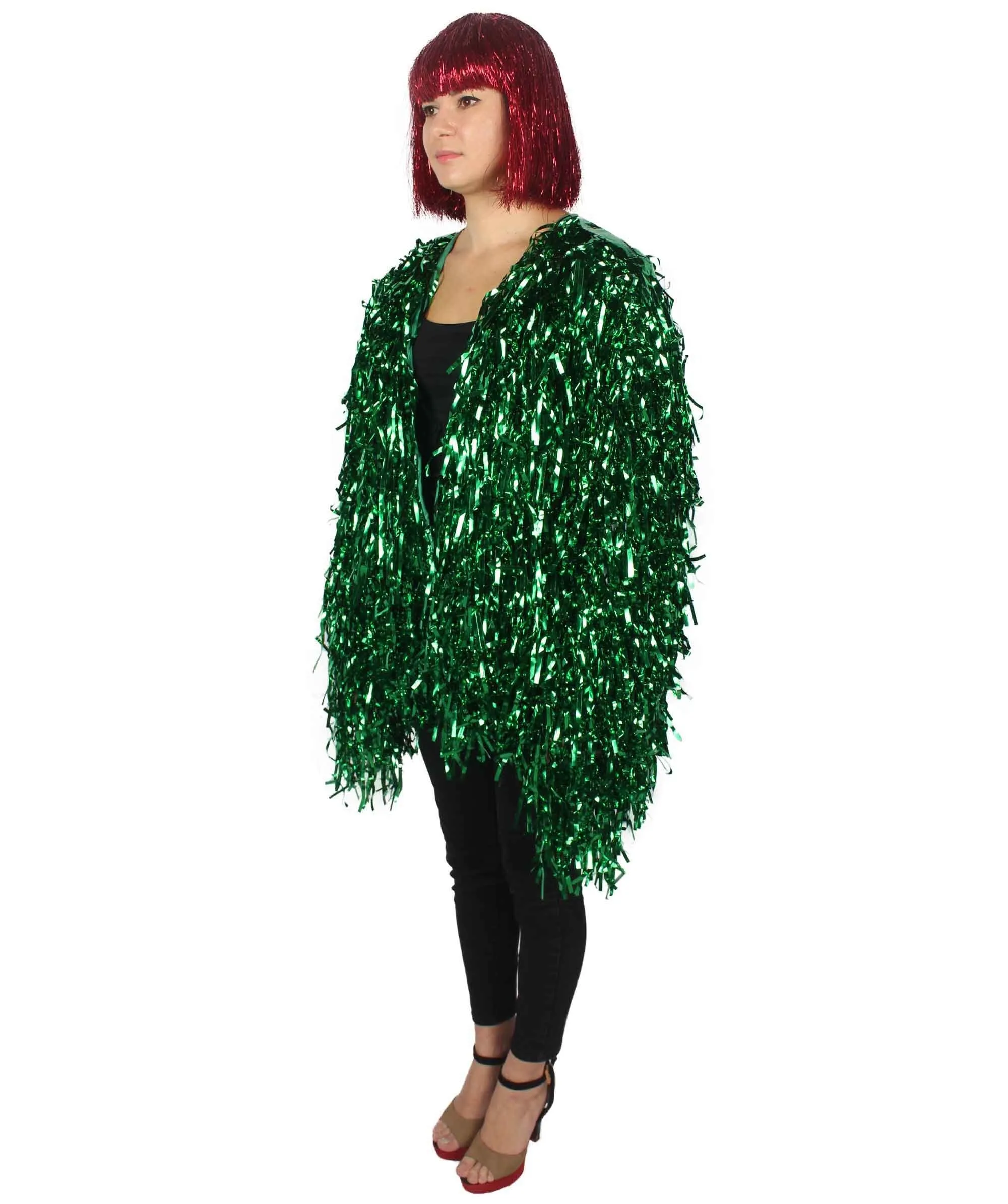 HPO Unisex Festival Carnival Thick Tinsel Jacket with Loose Fit