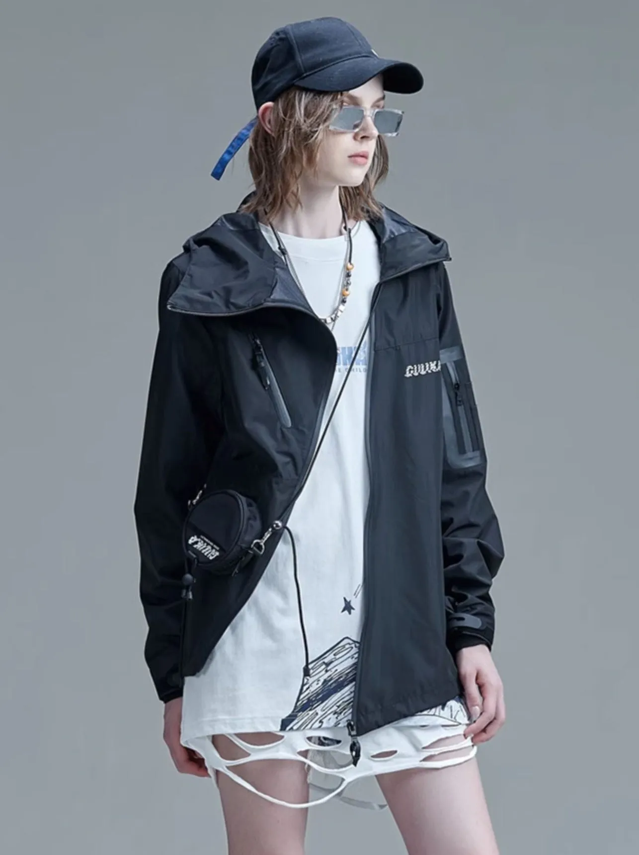 Jacket Windbreaker Street Hoodie Sporty