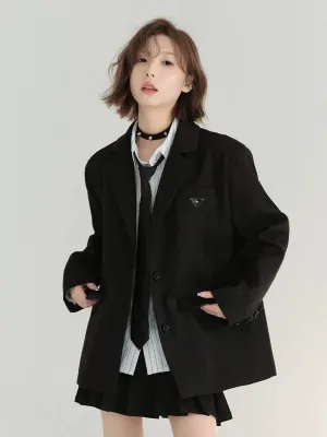 Loose Casual Jacket One-Point