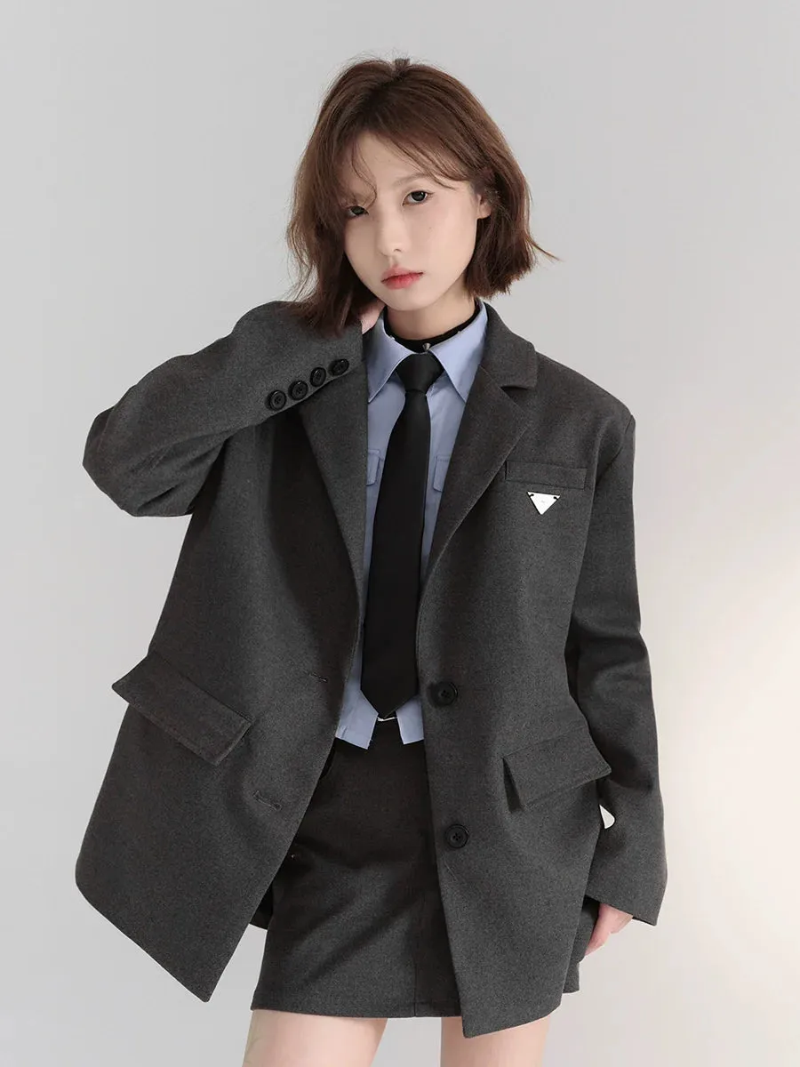 Loose Casual Jacket One-Point