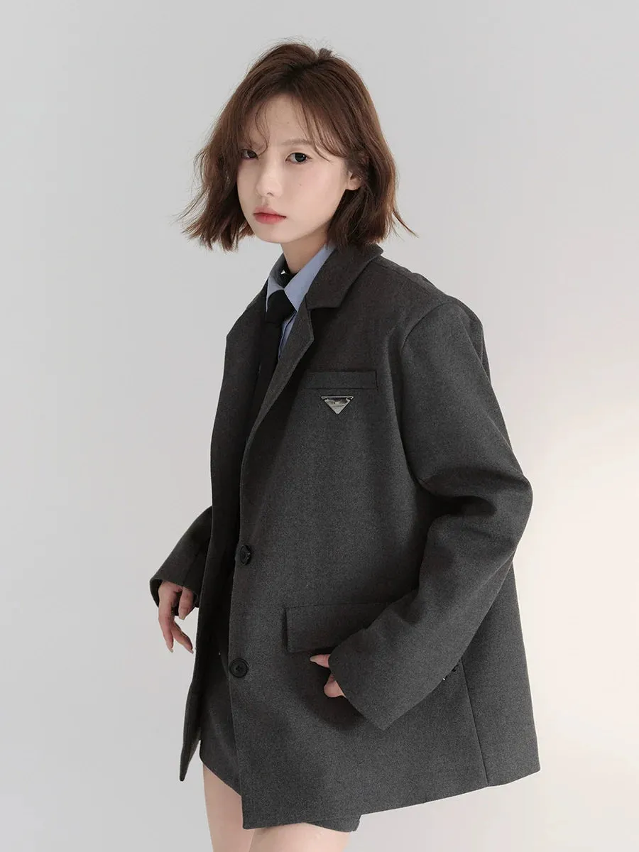 Loose Casual Jacket One-Point