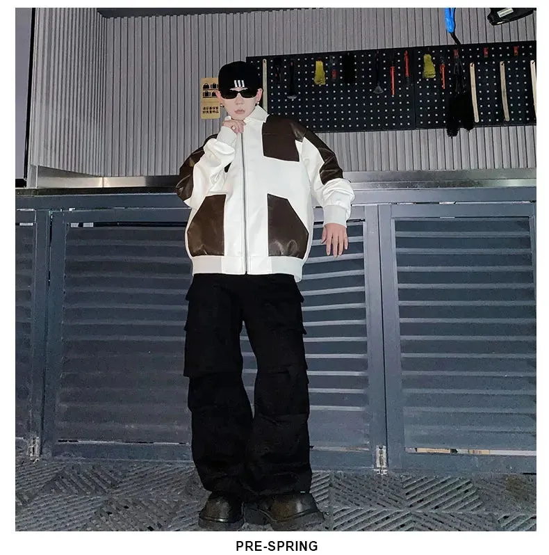 Motorcycle Biker Bomber Coat Autumn And Winter Men's Leather Jacket For Men