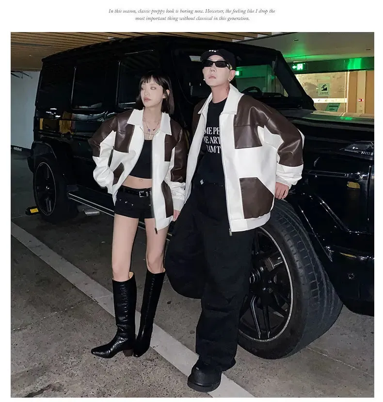 Motorcycle Biker Bomber Coat Autumn And Winter Men's Leather Jacket For Men