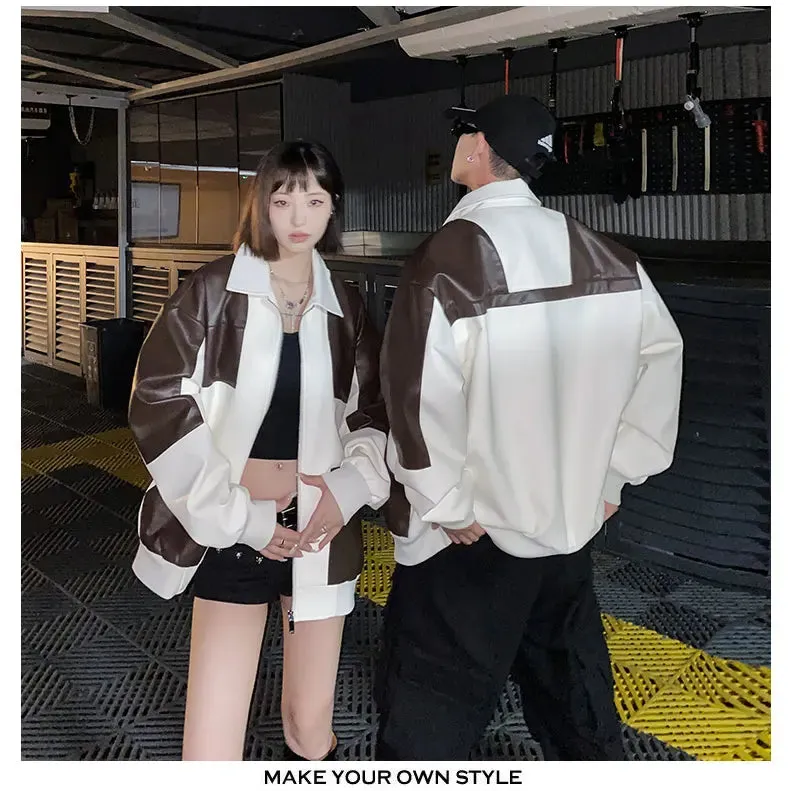 Motorcycle Biker Bomber Coat Autumn And Winter Men's Leather Jacket For Men
