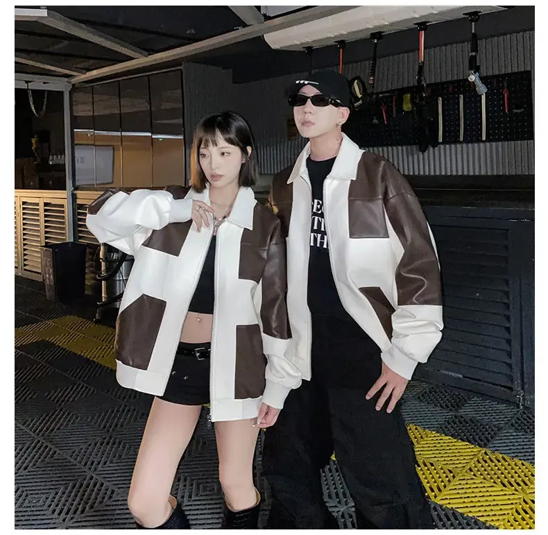 Motorcycle Biker Bomber Coat Autumn And Winter Men's Leather Jacket For Men