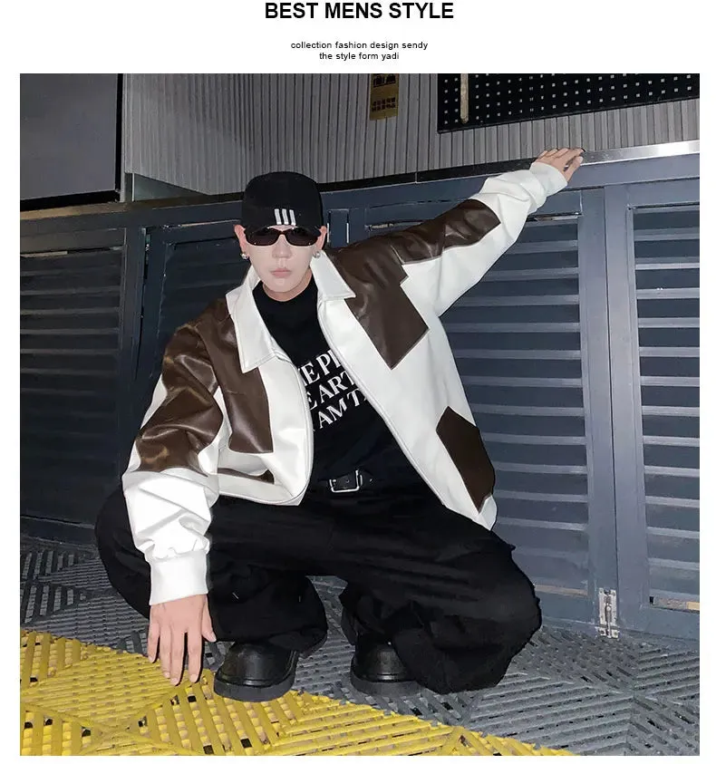 Motorcycle Biker Bomber Coat Autumn And Winter Men's Leather Jacket For Men