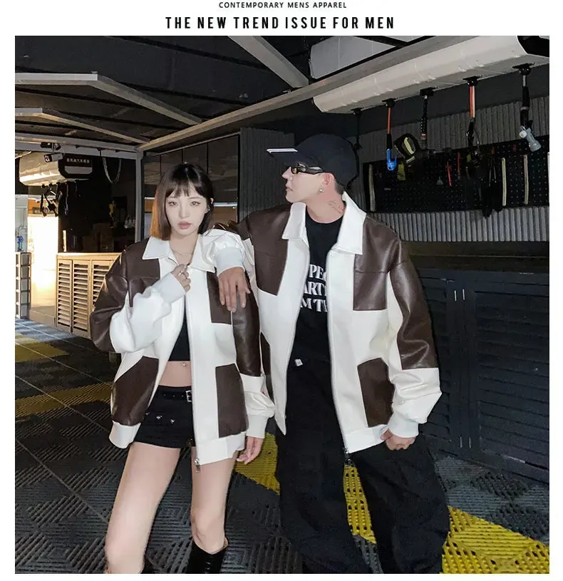 Motorcycle Biker Bomber Coat Autumn And Winter Men's Leather Jacket For Men