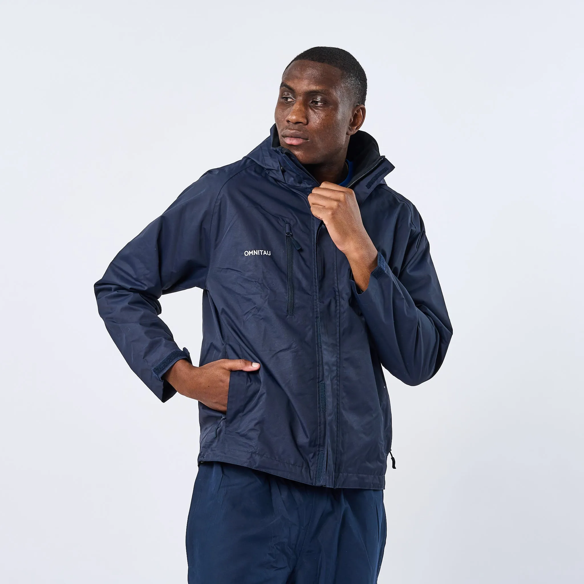 Omnitau Men's Team Sports Waterproof Jacket - Navy