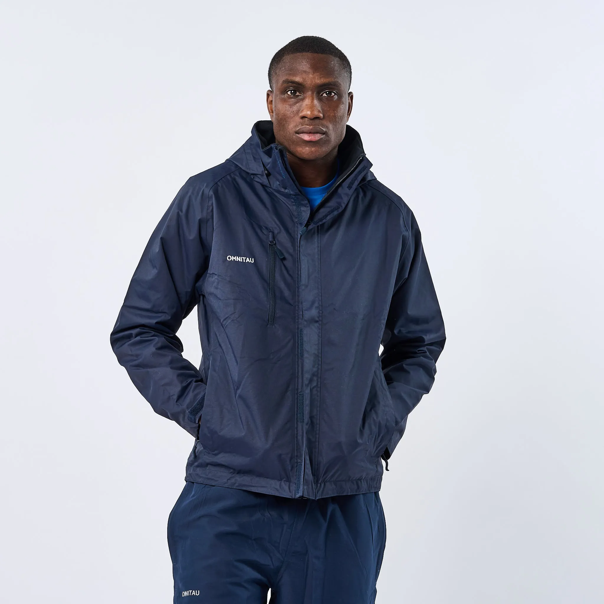 Omnitau Men's Team Sports Waterproof Jacket - Navy