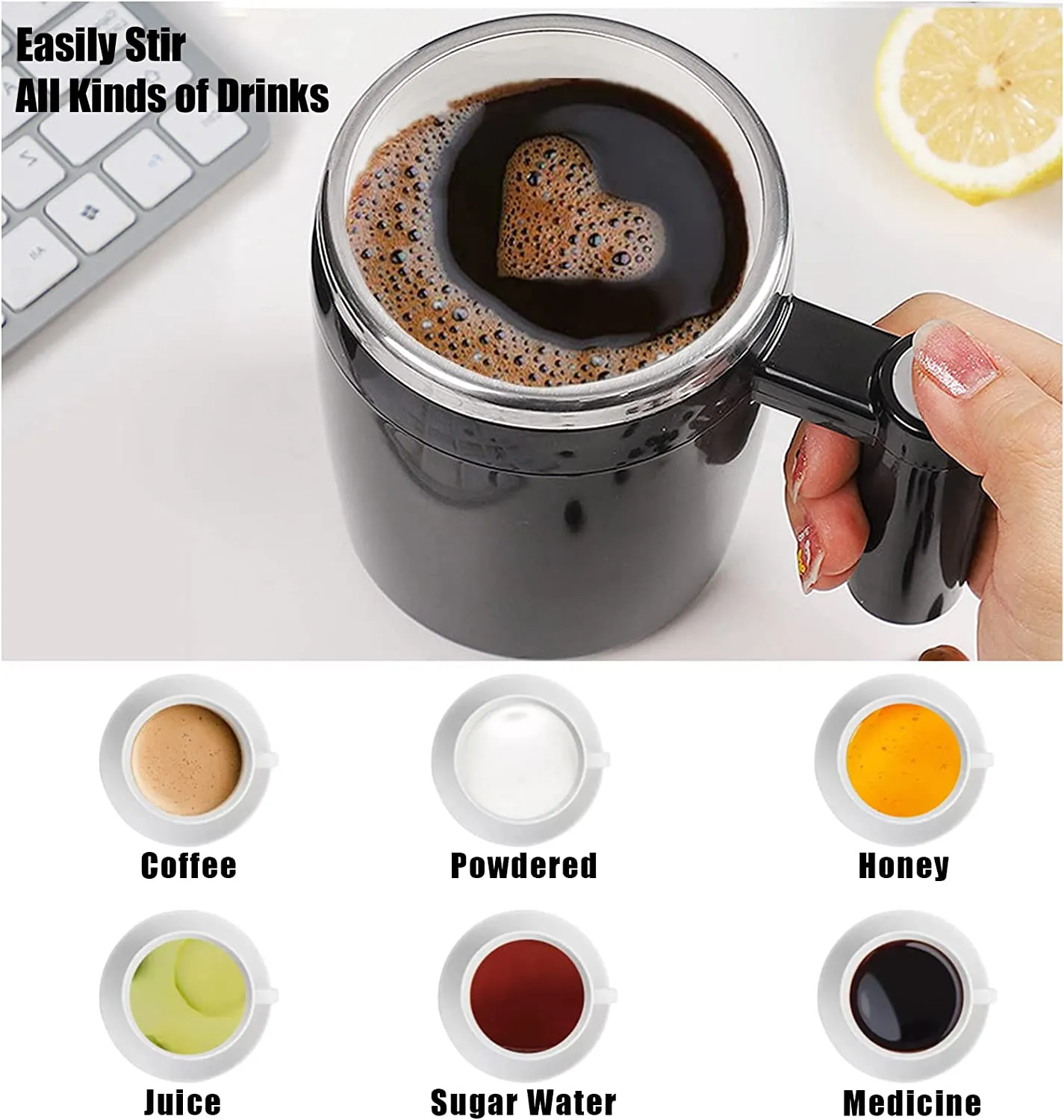 Self Stirring Rechargeable Mug,