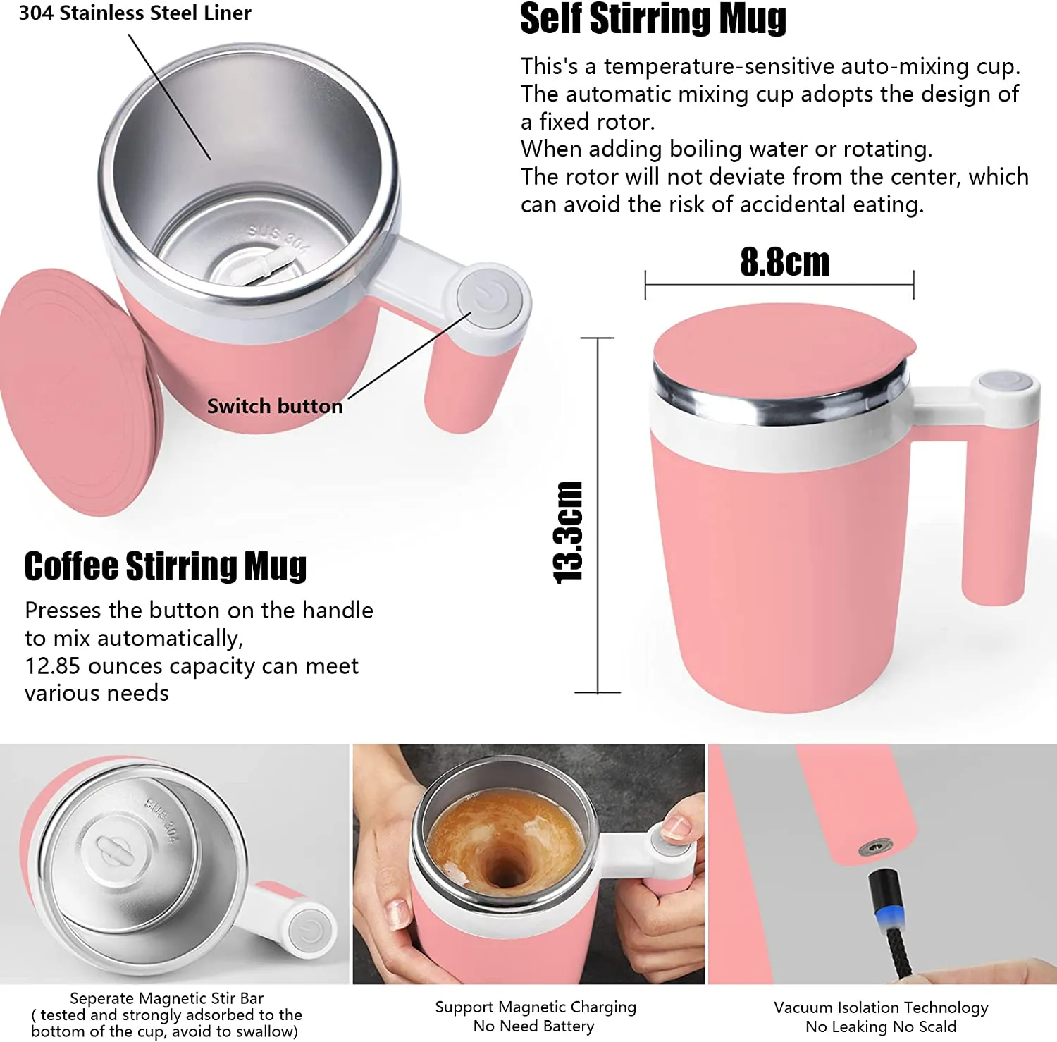 Self Stirring Rechargeable Mug,