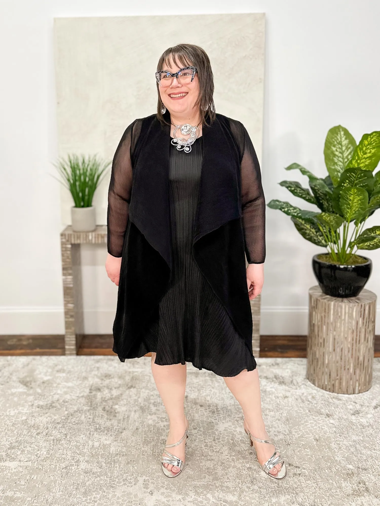 Short Collare Coat, Black