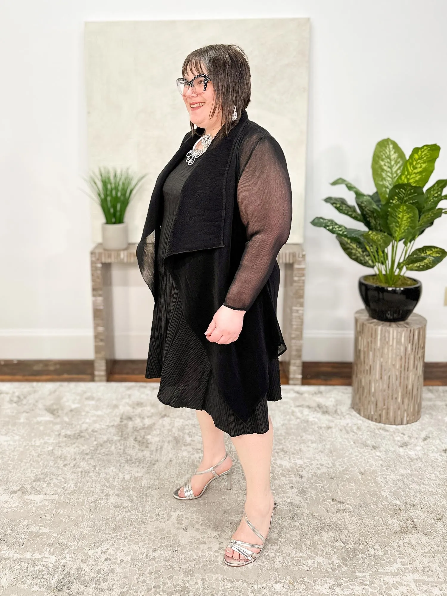Short Collare Coat, Black