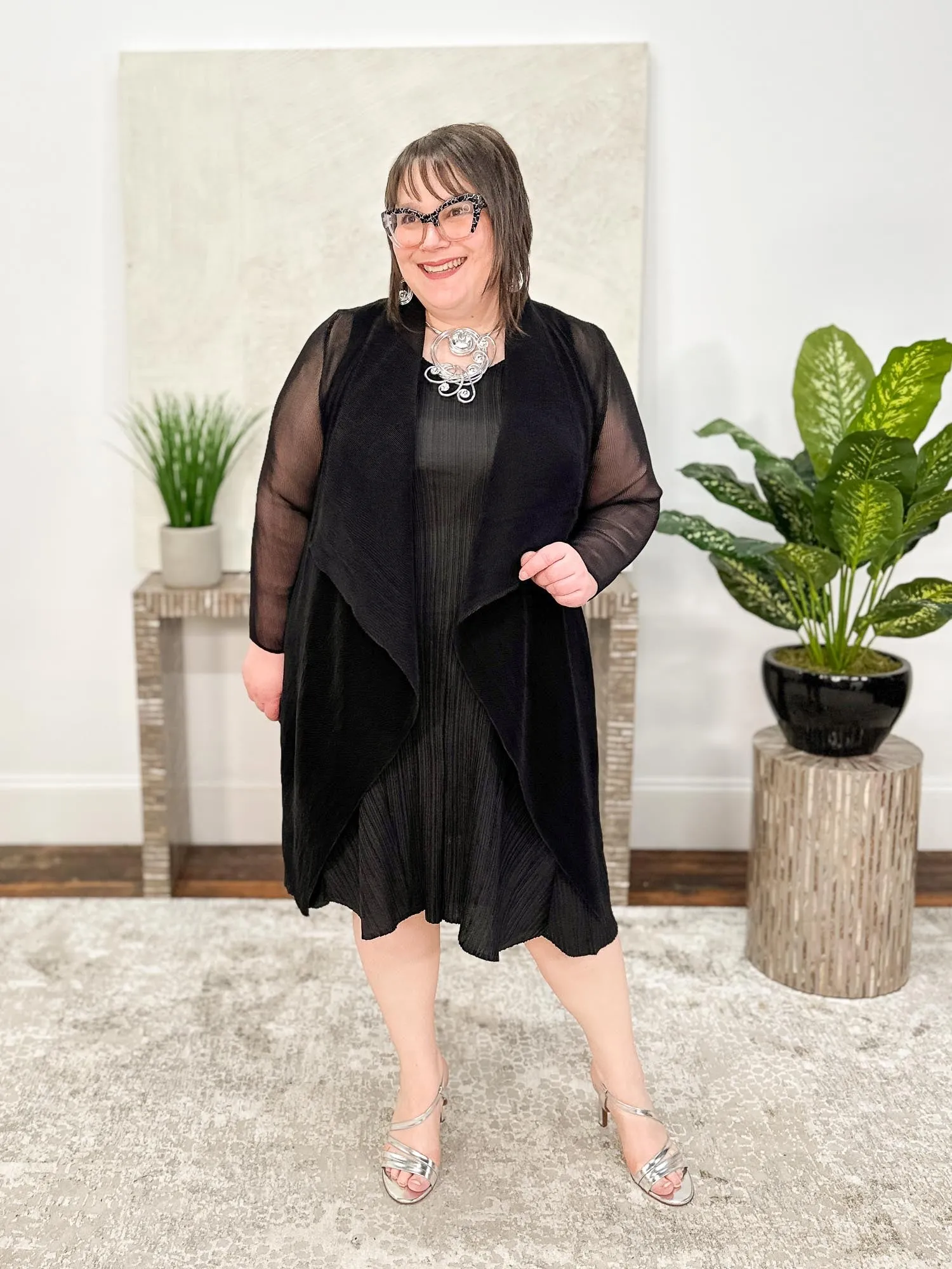 Short Collare Coat, Black
