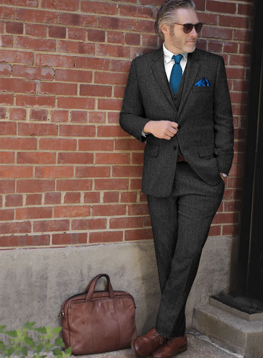 Stone Charcoal Tweed Suit