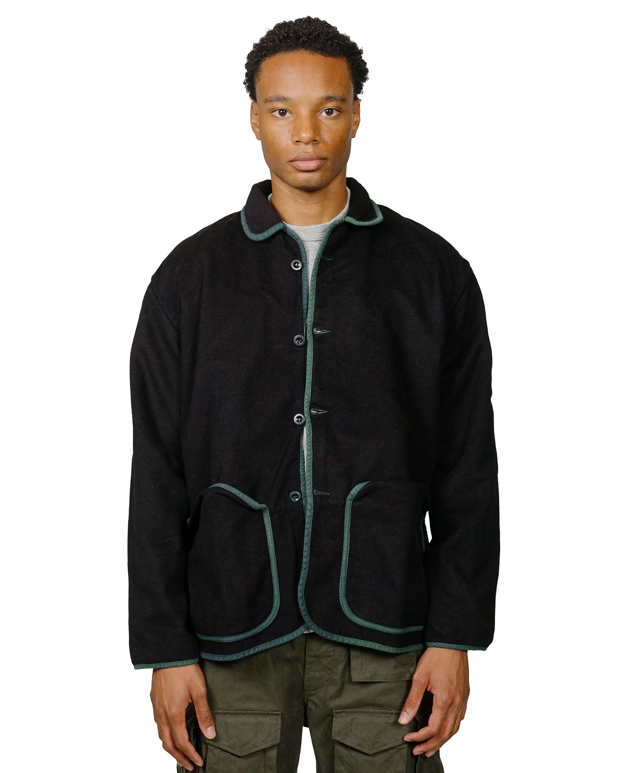 Tender Type 942 Lobster Tail Jacket Green Wool Baize Hadal Blue