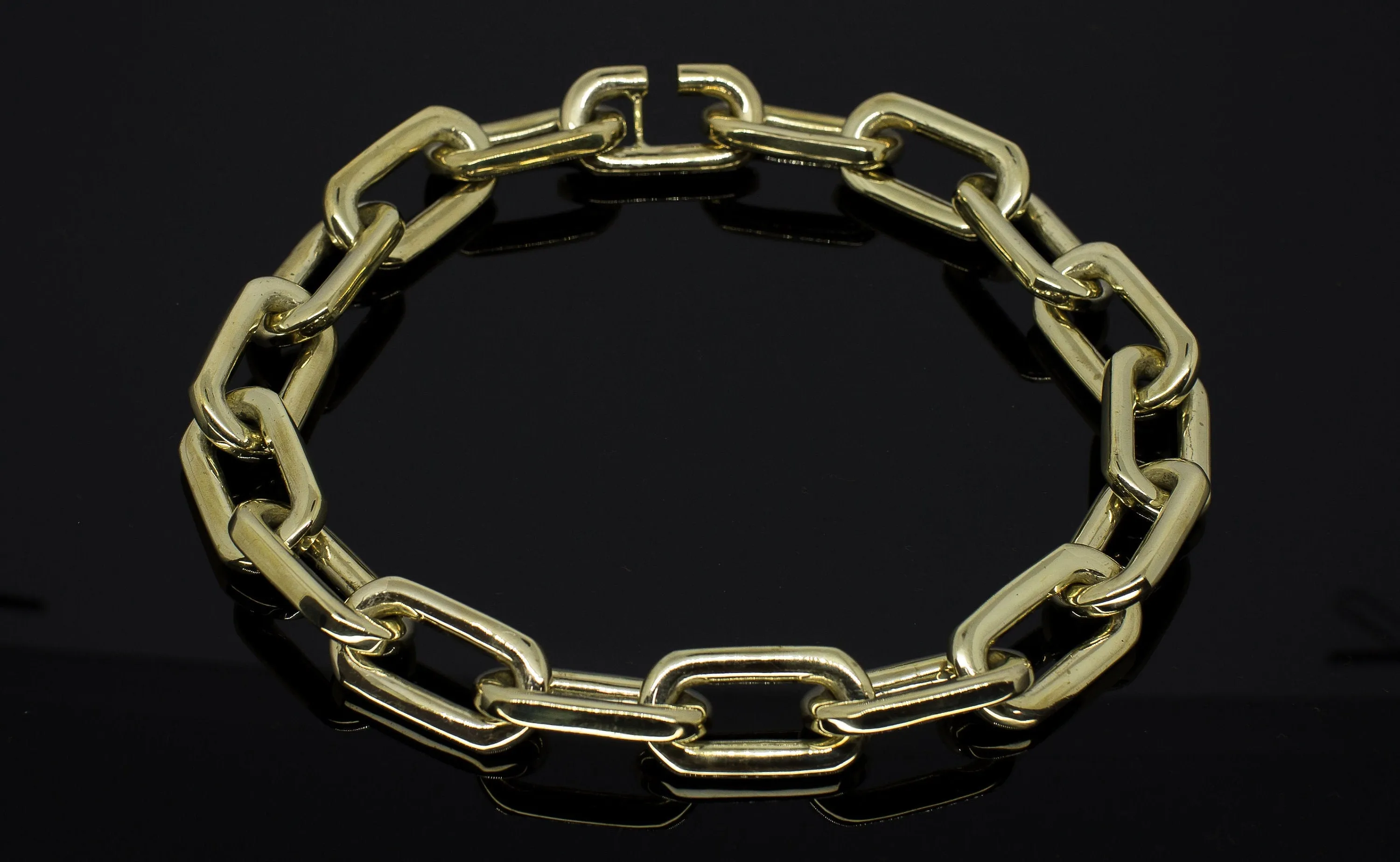 Thick Chain Necklace - Lightweight Design - Gold Plated or Polished Brass